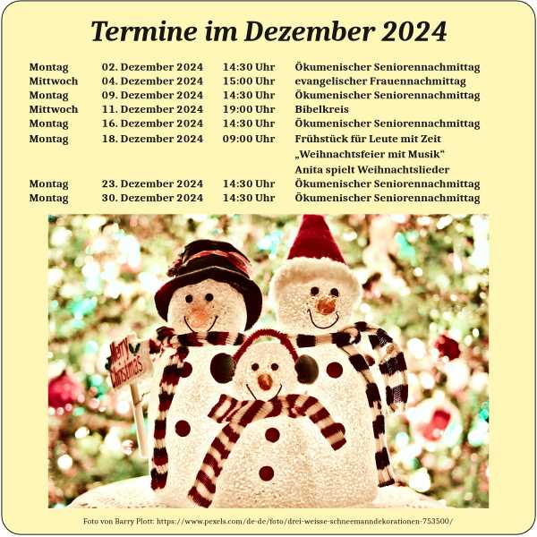 Termine Dezember 2025